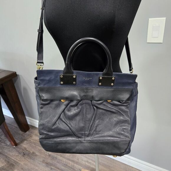 🐢 Rag & Bone Pilot Bag Large Black and Navy - Picture 6 of 17